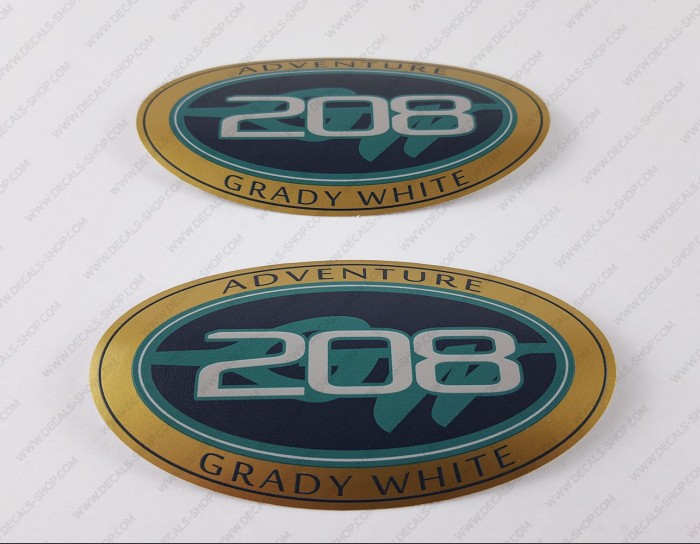Grady White 208 Adventure Decals Set of 2 x 5"